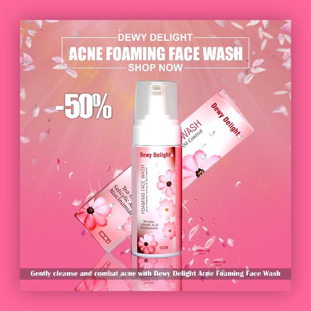 Dewy Delight Acne Foaming Face Wash